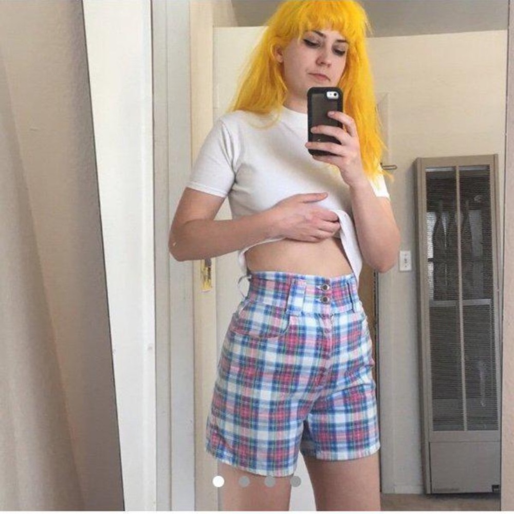 Vintage Picnic-core plaid cotton high waisted